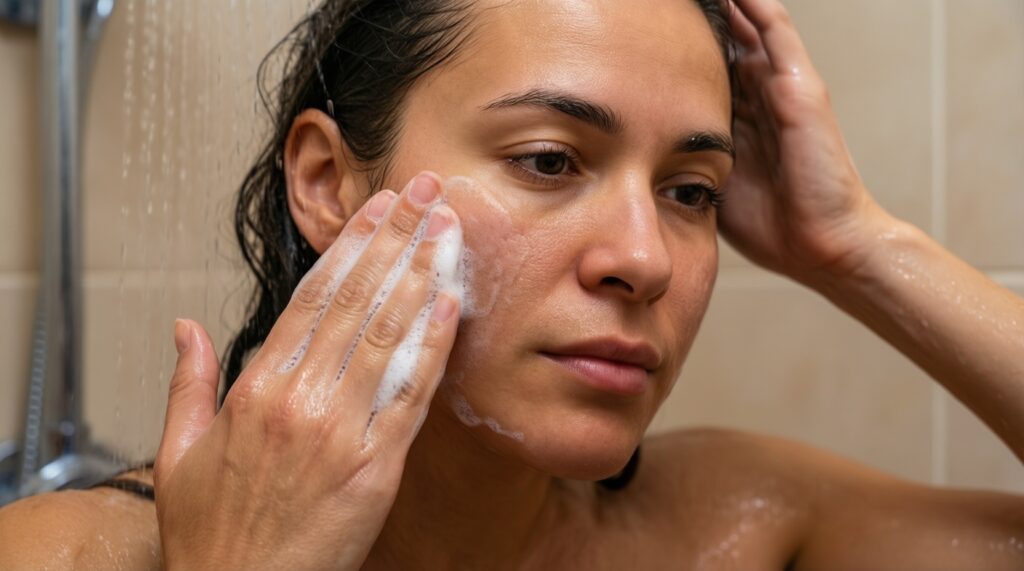 - Уход за кожей тела в мужском SPA: очищение, увлажнение и восстановление - иллюстрация